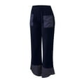 thumbnail image 4 of Gaecuw Linen Pants Women Summer Palazzo Pants Plus Size Relaxed Fit Long Pants Lounge Trousers Sweatpants Casual Loose Baggy Pants Mid Waisted Linen Summer Ankle Length Workout Pants Color Block Pants, 4 of 8