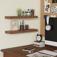 thumbnail image 6 of Jouetondream 31X7 2PCS Floating Shelves, Wood Floating Shelves for Wall, Storage Shelves for Living Room Kitchen Bathroom,Oak, 6 of 7