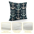 thumbnail image 4 of JEUXUS  Navy Blue Nautical Ocean Starfish Coral Seahorse Anchor Throw Pillow Covers, Ocean Nautical Gifts, Sea Animal Pillow Cases  Home Ship Sofa Decor, 4 of 5