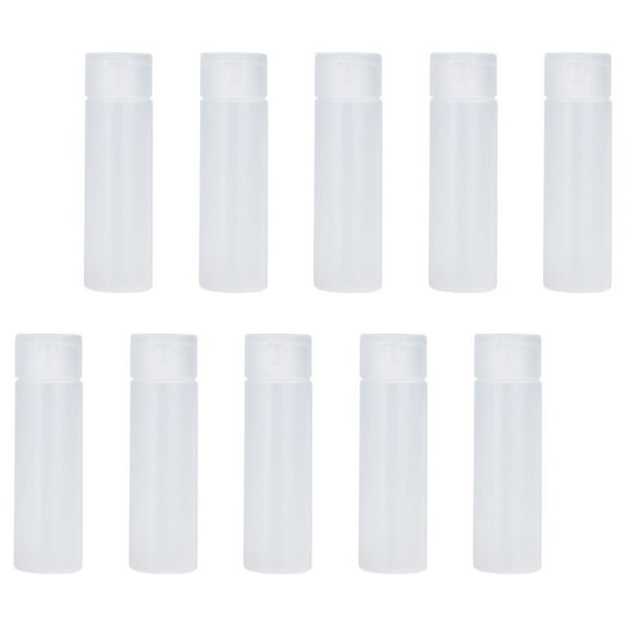 10 Pcs Flip Top Squeeze Bottle Shampoo Bottles Refillable Dispenser Travel White or Pp