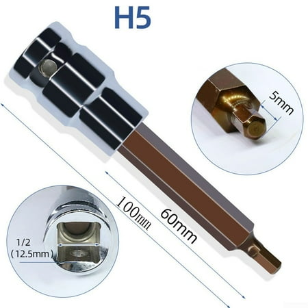 

1PC 1/2 Inch Drive Hex Socket Bit Screwdriver Bits Hand Tools H3 H4 H5 H6 H7 H8