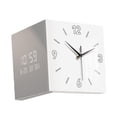 thumbnail image 3 of veasfak Corner Wall Clock Easy Installation Quiet Nightlight for Home Office Kitchen White, 3 of 9