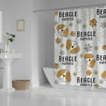 thumbnail image 3 of Coolnut Bath Shower Curtain Liners 72"x72", Beagle Puppies Polyester Waterproof with 12 Curtain Hooks Bathroom Accessories Decoration, 3 of 6
