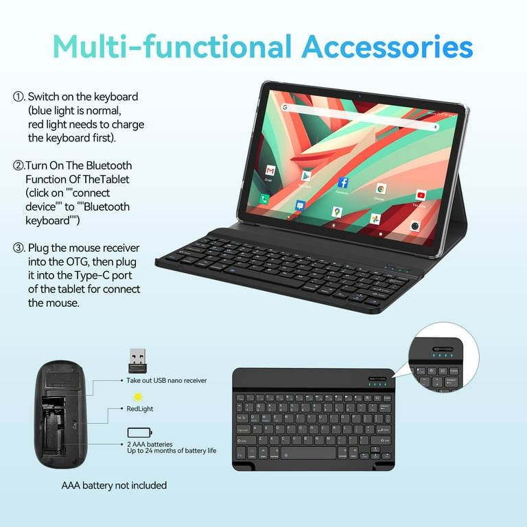 DOMATON 10.1 inch Android 14 Tablet, 8GB RAM, 64GB ROM, Wifi