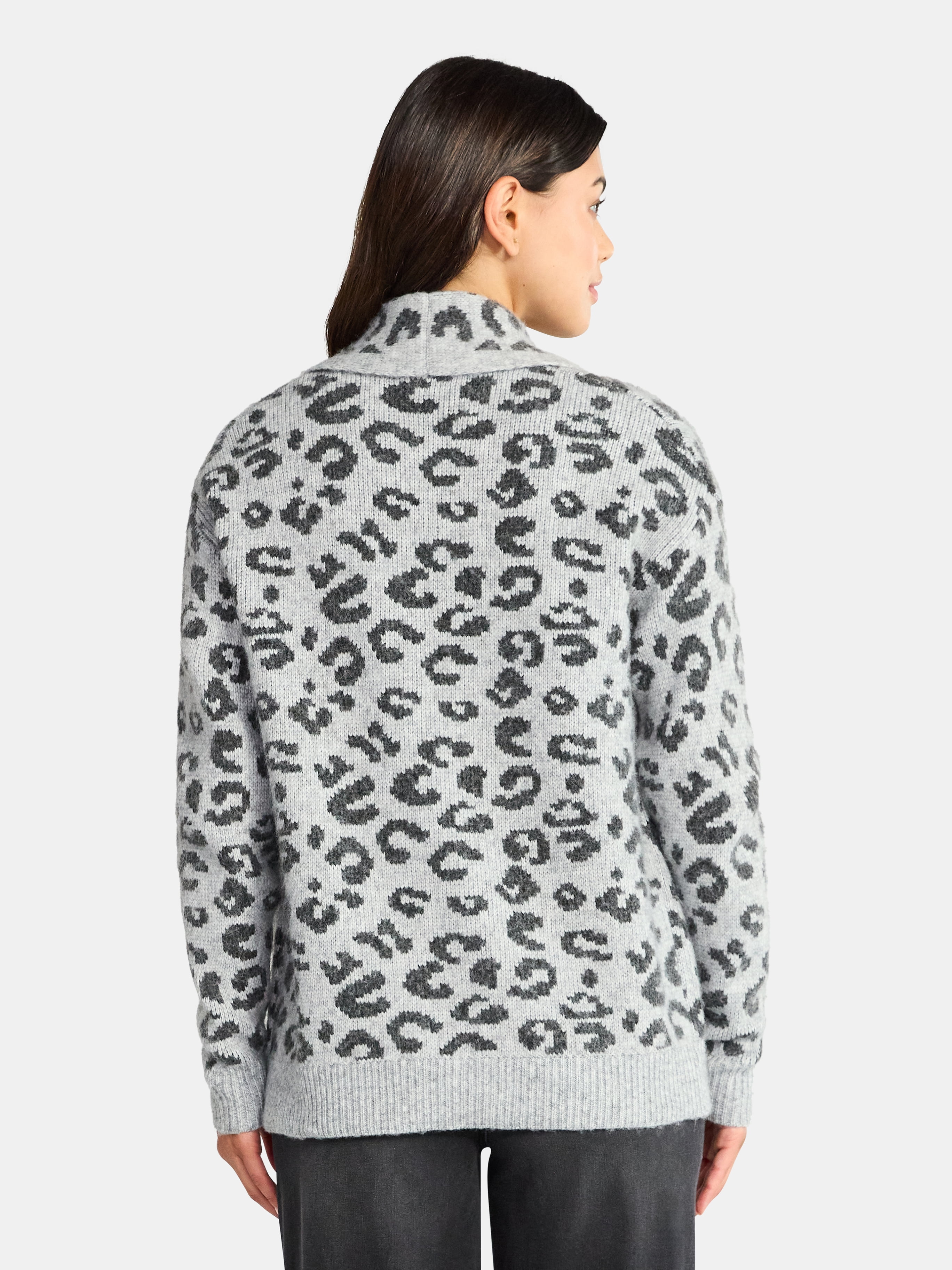 Time and Tru Women's Fuzzy Cardigan Sweater, Lightweight, Sizes XS-XXXL
