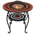 thumbnail image 3 of vidaXL Mosaic Fire Pit Table Terracotta and White 26.8" Ceramic, 3 of 9