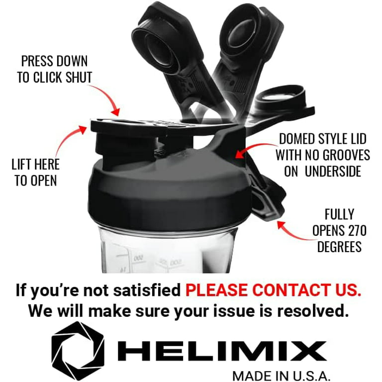 HELIMIX 2.0 Vortex Blender Shaker Bottle Holds upto 28oz, No Blending Ball  or Whisk, USA Made, Portable Pre Workout Whey Protein Drink Shaker Cup, Mixes Cocktails Smoothies Shakes
