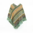 thumbnail image 3 of SWSMCLT Women's Poncho Soft Cape Fashion Knit Sweater Spring Off The Shoulder Loose V Neck Convertible Knitwear Yellow One Size, 3 of 4