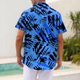 thumbnail image 3 of NAMTYQX Men's T-Shirts Short Sleeve Button Front V Neck Textured Patterned Casual Plus Size Light Mens Graphic T-Shirts Sky Blue Size 4XL, 3 of 5