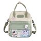 thumbnail image 1 of Sywqhk Mochila De Nailon Y Pvc Para Mujer, Bandolera De Color En Contraste Con Cremallera Para Mujer (Verde) Sywqhk Para estrenar, 1 of 9