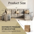 thumbnail image 7 of Vineego U-Shaped Sectional Sofa with Double Chaise 4-Seat Modular Sofa Couch for Living Room,Chenille Gray, 7 of 7
