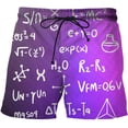 thumbnail image 2 of 2024 Été Short Homme Formule Mathématique Imprimée 3D Maillot de Bain Décontracté Séchage Rapide Élastique Short de Plage Homme, 2 of 5