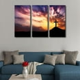 thumbnail image 6 of Jesus Crosses Painting Posters House Deocration for Living Room Sunset Canvas Prints Wall Decor Christian Religion Wall Art for Office Bedroom Modern Artwork Giclee Framed - 36" Wx24 H, 6 of 6