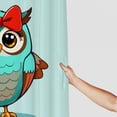 thumbnail image 2 of RKSupls Shower Curtain, Whimsical Cartoon Owl Red Bow Polyester Shower Curtain with Hooks for Chic Elegant Home Bathtub Bathroom Decor Washable Curtains, 2 of 5