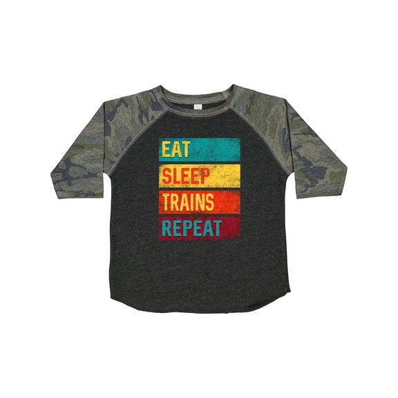Inktastic Eat Sleep Trains Repeat Boys or Girls Toddler T-Shirt