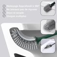 thumbnail image 1 of Toilet Brush Toilet Brush Silicone, Double-sided Cleaning Brush Head, Cleaning Methods, Toilet Brush And Holder, Bath Brush With Qui-drying Holder, 1 of 1