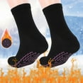 thumbnail image 5 of Gubotare Wool Socks For Women Soft Knit Wool Winter Thick Warm Cabin Fuzzy Crew Women Socks,Black One Size, 5 of 5