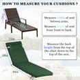 thumbnail image 5 of swing Chaise Lounge Cushions Outdoor, Waterproof 72 x 21Inch Patio Chaise Lounge Replacement Cushion for Lawn Pool（Dark green，2pcs）, 5 of 6