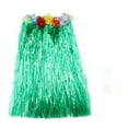 thumbnail image 3 of Playtopia Women's Hawaiian Luau Grass Skirt with Flower Waistband, Fringe Dance Skirt, 1 Piece, Multi Size, 3 of 3