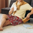 thumbnail image 3 of Wukai Snake Men’s Short Pajama Pants With Pockets Soft Sleep Pj Shorts for Men-Medium, 3 of 6