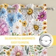 thumbnail image 6 of Sunflower Kitchen Curtains Window Panels, Colorful Flowers Summer Botanical Watercolor Insulated Window Treatment Curtain, Grommet Curtains for Bedroom/Living Room/Bathroom, 2 Piece 42"Wx84"L, 6 of 8