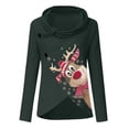 thumbnail image 3 of Pull de Noël pour Femmes Col Rond Cardigan d'Hiver Manches Longues Blouse Imprimée Graphique Mode Chandail en Molleton Mi-Longue Veste à Capuche Douce, 3 of 4