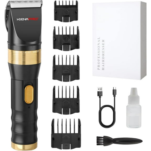 Professional Hair Clippers for Men, Cordless Rechargeable Hair Clipper, Clipper and Trimmer for Hair Cutting, Low Noise Hair Cutting Tools, Gifts for Men