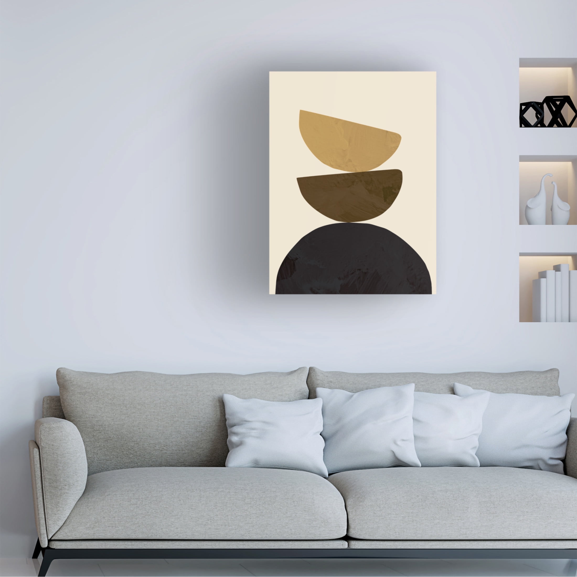 Trademark Fine Art Pictufy Studio Geometrical Yellow Canvas Wall Art