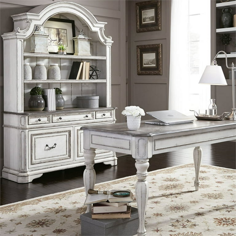 Cream desk 2024 with hutch