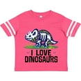 thumbnail image 3 of Inktastic Girl Dinosaur I Love Dinosaurs Girls Toddler T-Shirt, 3 of 5