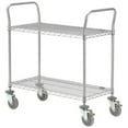 thumbnail image 1 of Nexel Industries 2142P2CB 21 x 42 x 2 in. Shelf Utility Cart with in Chrome Finish Polyurethane Casters, Chrome, 1 of 1