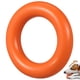 thumbnail image 2 of Anillo de juguete para morder para perros de caucho Natural y duradero, juguete para masticar y limpiar los dientes para mascotas (naranja), 2 of 6