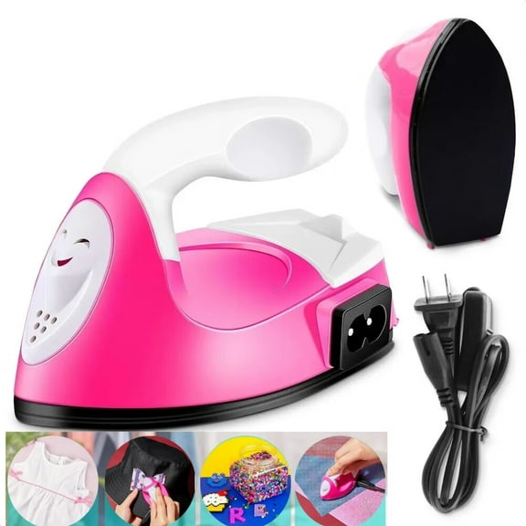 Mini Iron for Crafting - Small Iron for Crafts Small Travel Iron Mini Heat Press Iron Mini Iron for Clothes Mini Craft Iron Small Iron for Clothes - Mini Steam Iron for Clothes with Charging Base