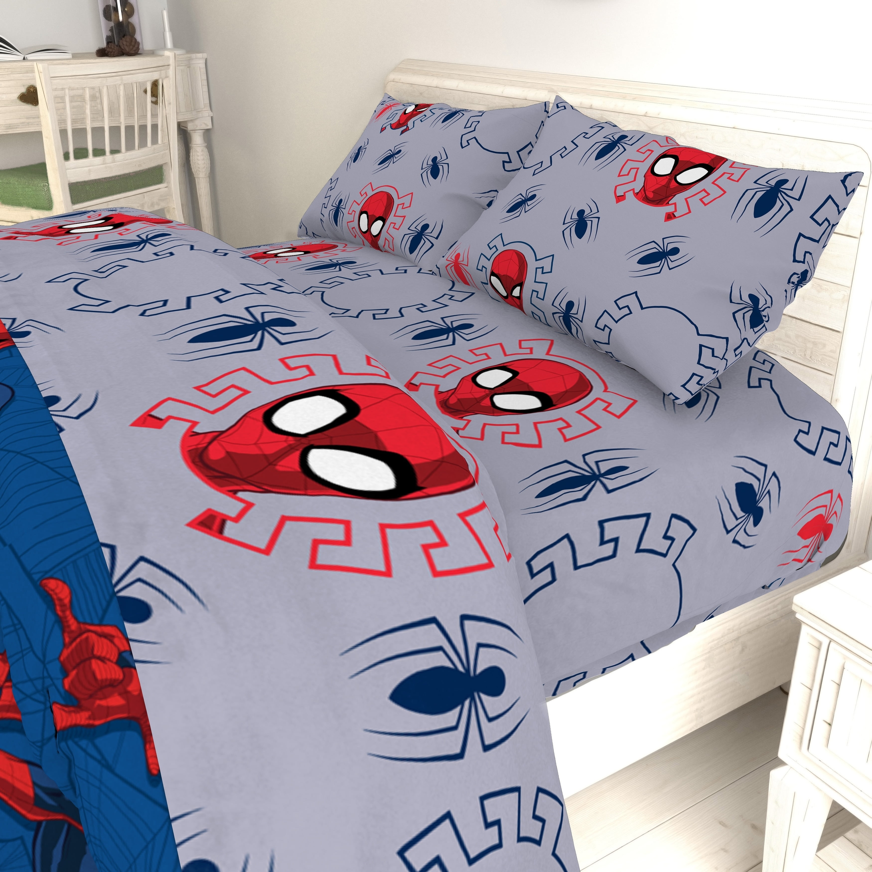 Mavel Spiderman Spidey Crawl Twin Sheet Set - Walmart.com ...