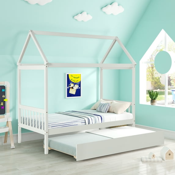 CLEARANCE! House twin bed with trundle