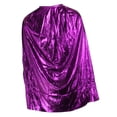 thumbnail image 1 of Witch Metallic Cape Cloak Dress Up de roles Halloween Witchcraft Costume Props púrpura, 1 of 8