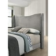 thumbnail image 3 of Home Design Kris Twin Upholstered Wingback Bed Frame with Arched Wingback Headboard and Nailhead Trim, Gray, Easy assembly, 3 of 7