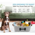 thumbnail image 2 of Brabtod Cotton Rope Dog Toy Basket with Handle, Large Dog bin, Puppy Kitty Bed, Dog Toy Basket - Perfect for Carry pet Toys, Blankets, leashes, chew Toys, Diapers - Gray, 2 of 5