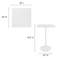 thumbnail image 4 of Lippa 28" Square Wood Top Bar Table - White, 4 of 9