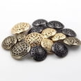 thumbnail image 6 of 5 Pcs Hollow Metal Button Black Sliver Gold Buttons Round Decorative Button for Clothes Sewing Accessories (Light Gold, 18mm), 6 of 10