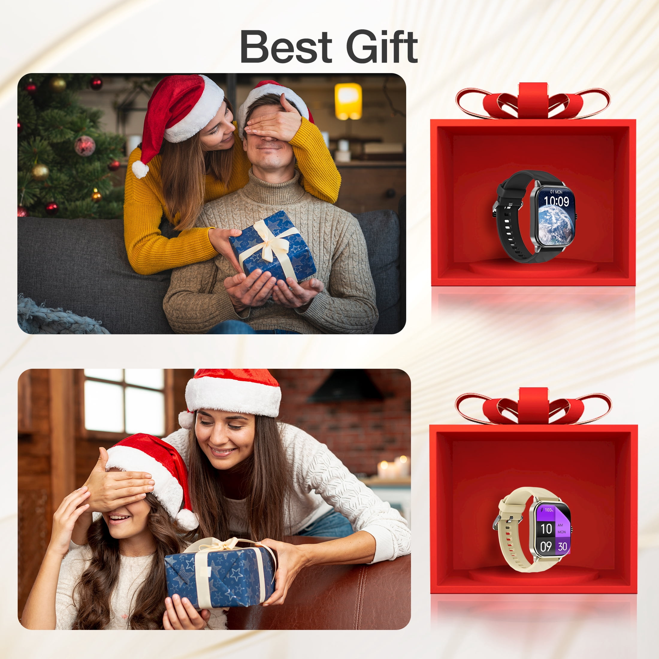 BlitzWolf Smart Watch for Android, IP67 Waterproof Fitness Watch, Gift for Women and Men