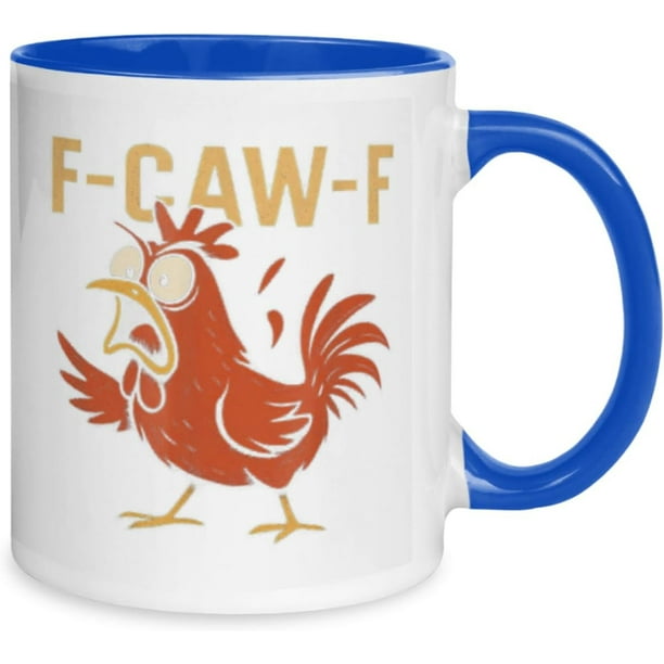 Taza de café con diseño de pollo y gallo para hombre y mujer, de cerámica de 11 oz, para té, regalo novedoso, para oficina, hogar, café, taza de café.