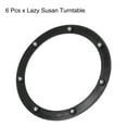thumbnail image 3 of Uxcell 6 Pcs Rotating Swivel Stand with Steel Ball Lazy Susan Base Turntable 6.3 x 4.92 x 0.06" Black, 3 of 4