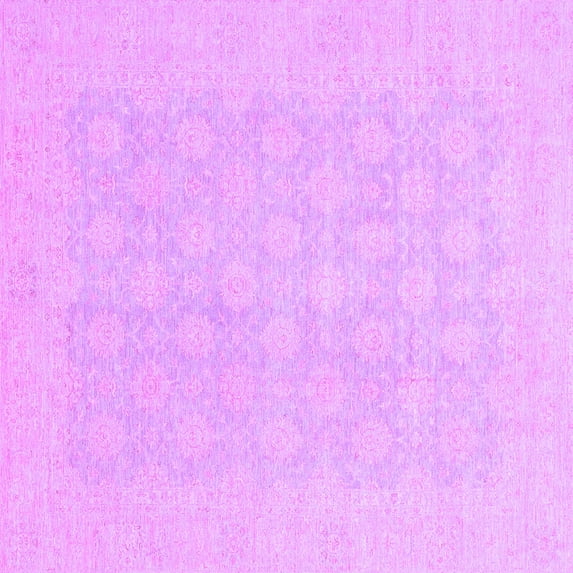 Ahgly Company Indoor Square Oriental Purple Modern Area Rugs, 4' Square