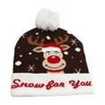 thumbnail image 2 of LmnLft Christmas Knitted Santa Hats, Light Up Elf Cap with Festive Pom Pom, Holiday Themed Beanies for Parties and Gift Exchanges, 2 of 6