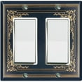 thumbnail image 1 of Metal Light Switch Plate Cover Elegant Victorian Black Yellow Frame FRA054, 1 of 13