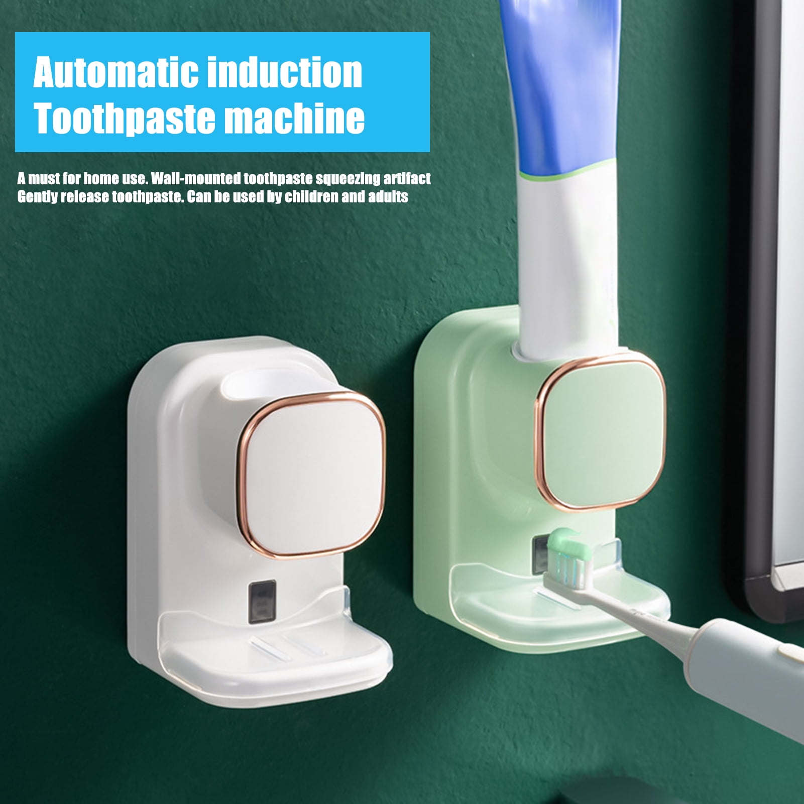 Honrane Electric Toothpaste Dispenser Automatic Sensor, USB Charging
