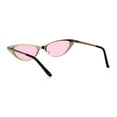 thumbnail image 4 of Womens Hippie Pimp Color Lens Metal Rim Cat Eye Gothic Sunglasses Pink, 4 of 4