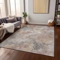 thumbnail image 6 of Addison Rugs Chantille Indoor/Outdoor Transitional Floral Taupe Machine Washable Rectangle Rug, 9' x 12', 6 of 8