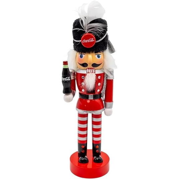 Kurt Adler 10" Coca-Cola® Striped Pants Nutcracker